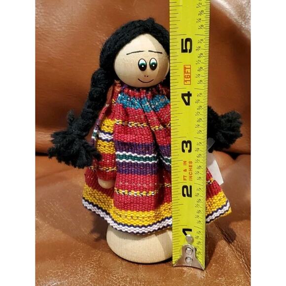 5 Inch 2015 Guatemalan Dios Te Bendiga Wooden God Bless You Doll Figurine - Picture 7 of 9